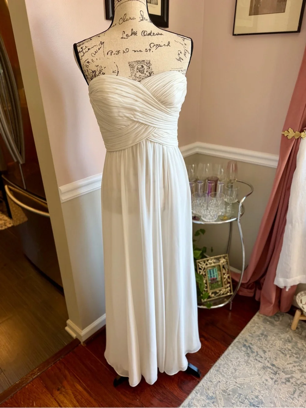 Lauren Ralph Lauren Ivory Strapless Evening Gown Dress Size 4 - Picture 1 of 11